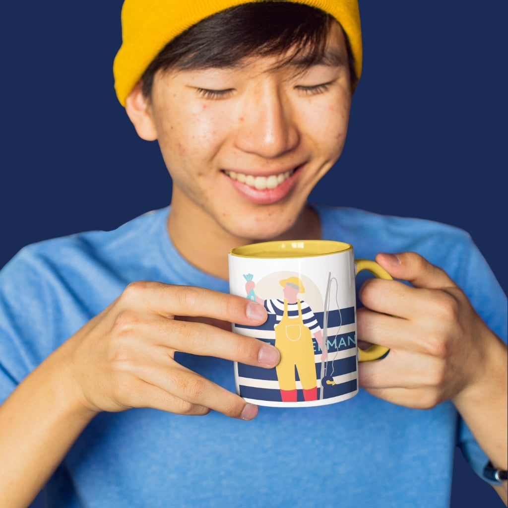 The Fisherman Coloured Insert Mug
