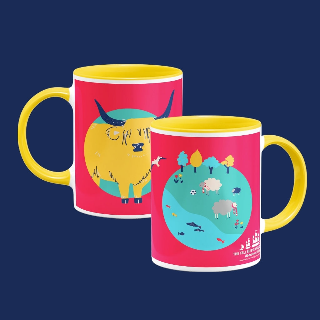 The Highland Cow Coloured Insert Mug