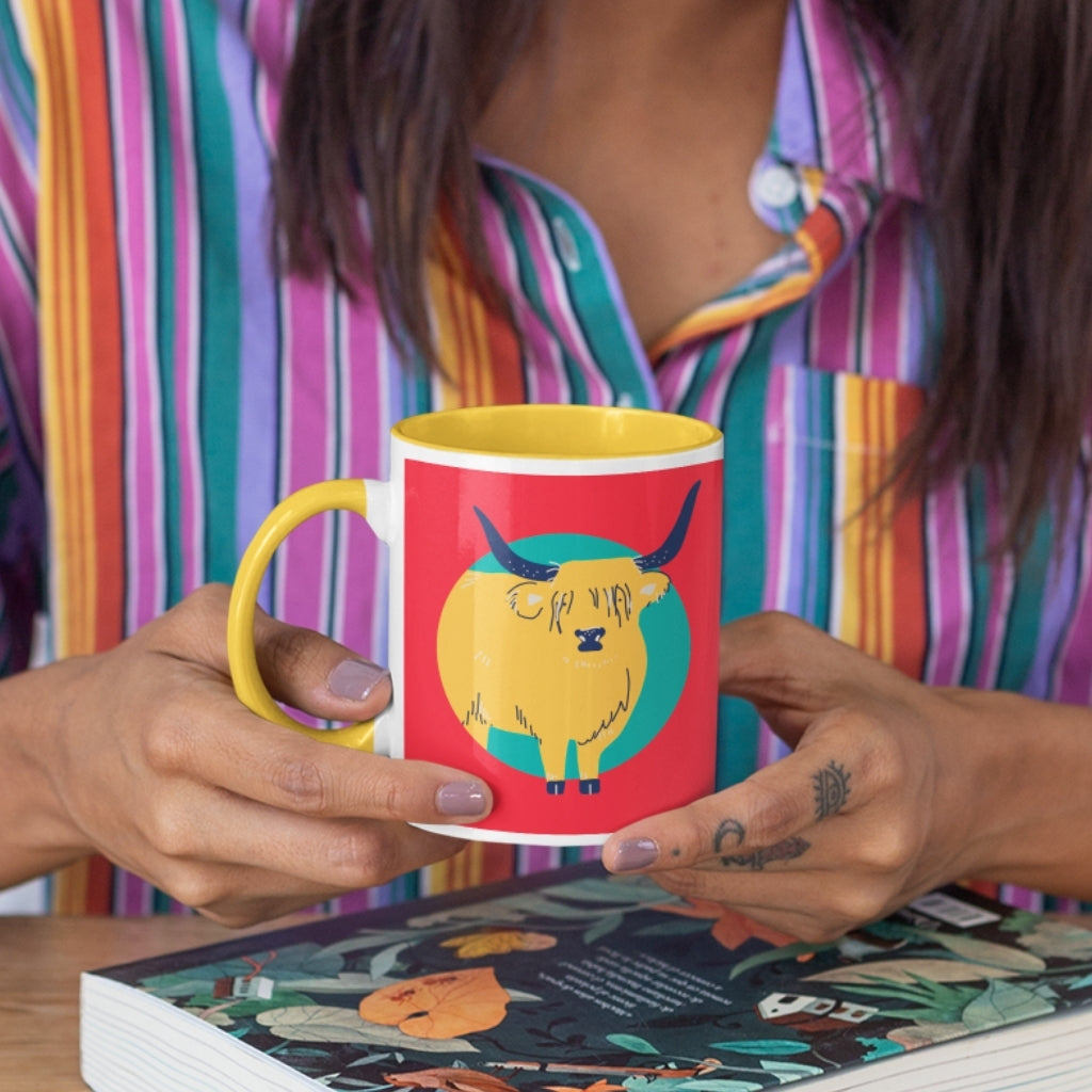 The Highland Cow Coloured Insert Mug