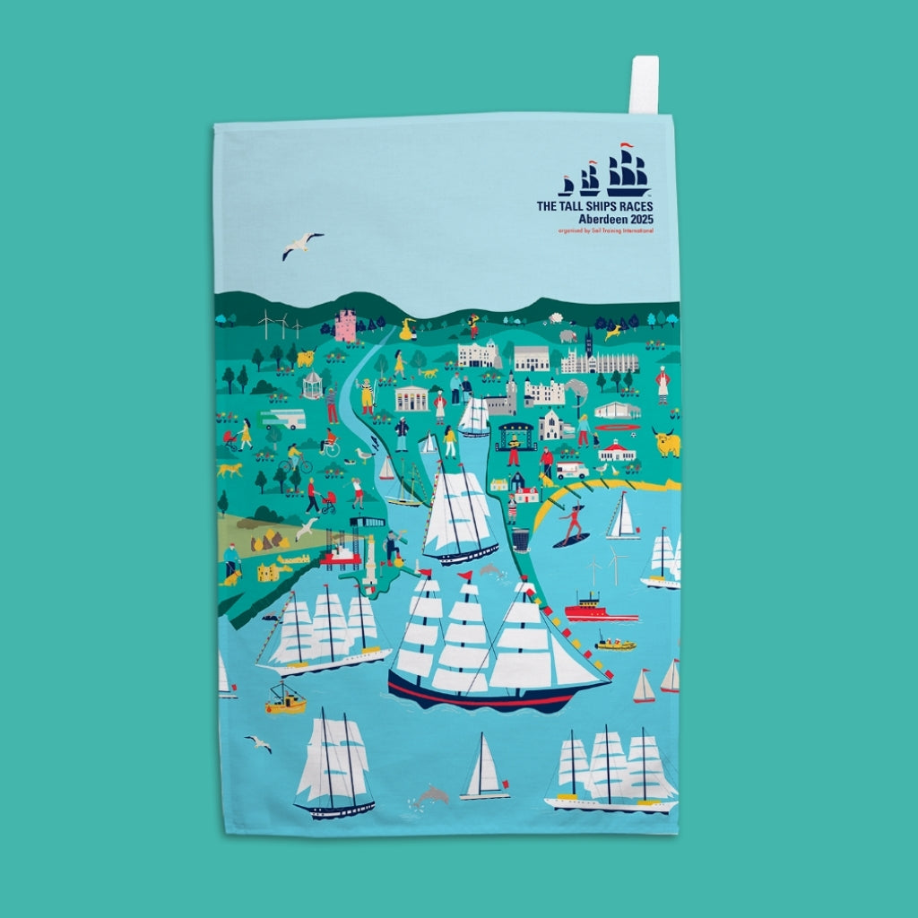 The Tall Ships Races Aberdeen 2025 Tea Towel