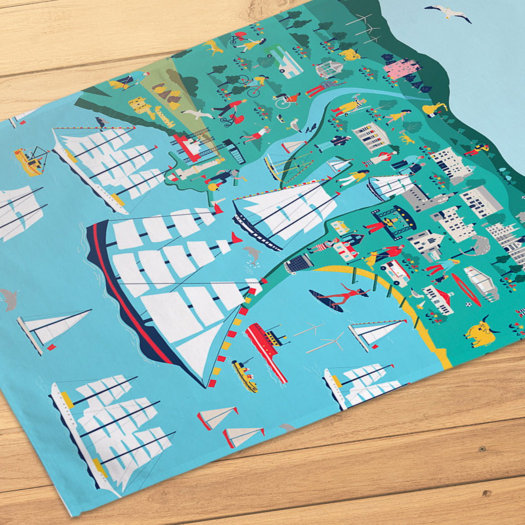 The Tall Ships Races Aberdeen 2025 Tea Towel