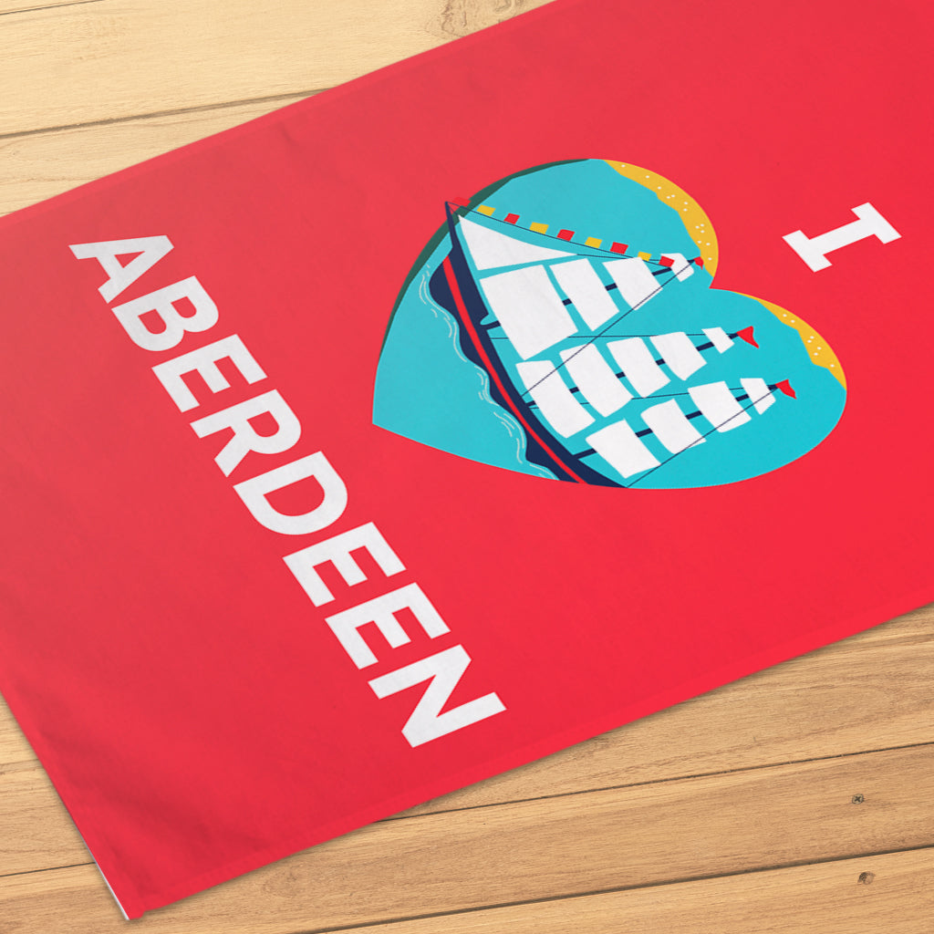 I Love Aberdeen Tea Towel