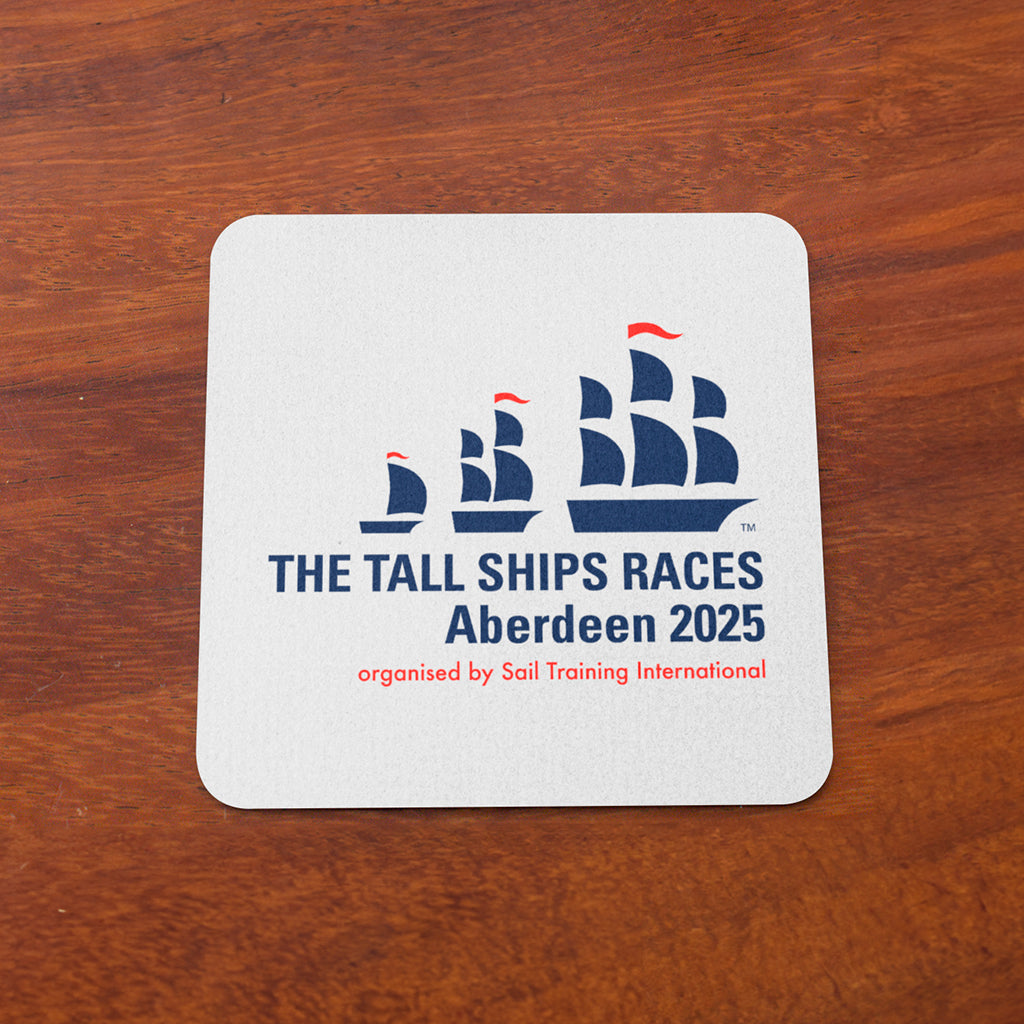 The Tall Ships Races Aberdeen 2025 Coaster in White