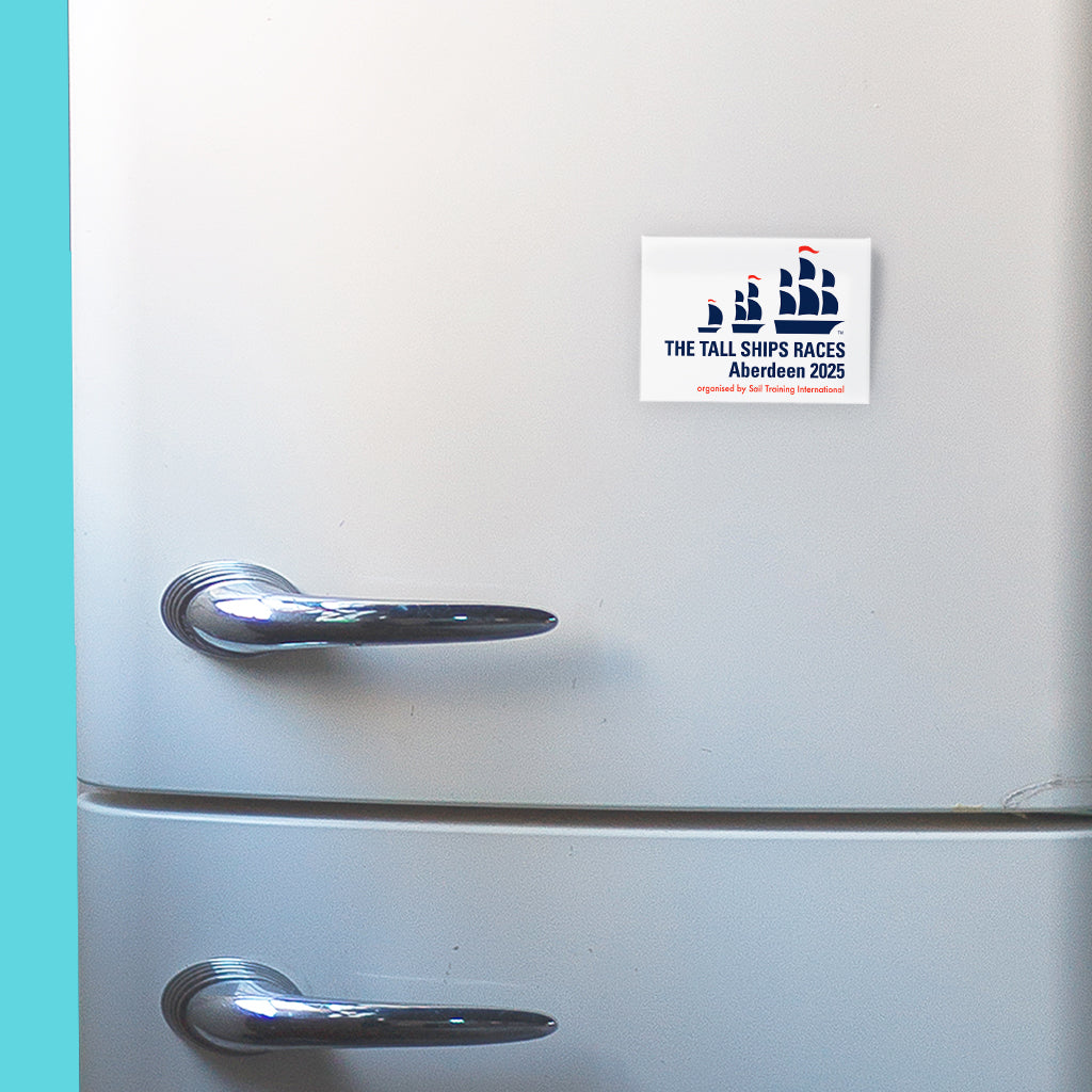 The Tall Ships Races Aberdeen 2025 Magnet in White